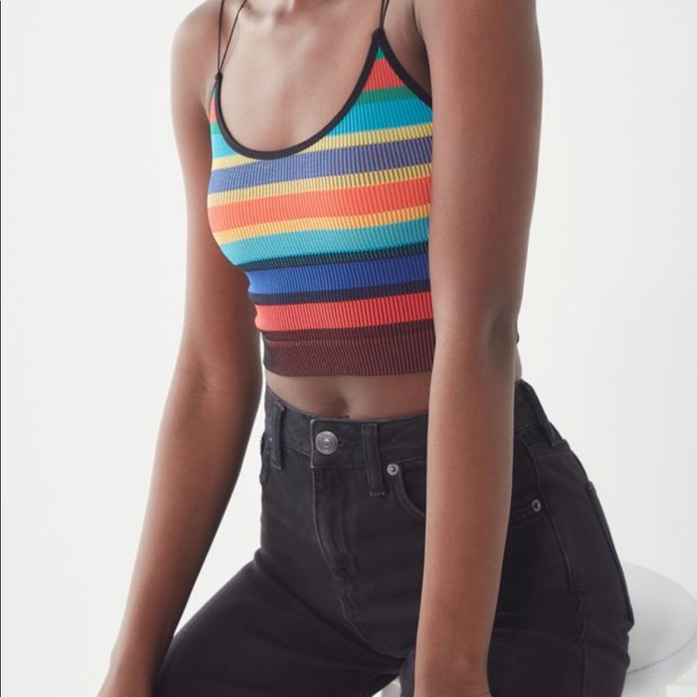 Urban Outfitters Rainbow Crop Top